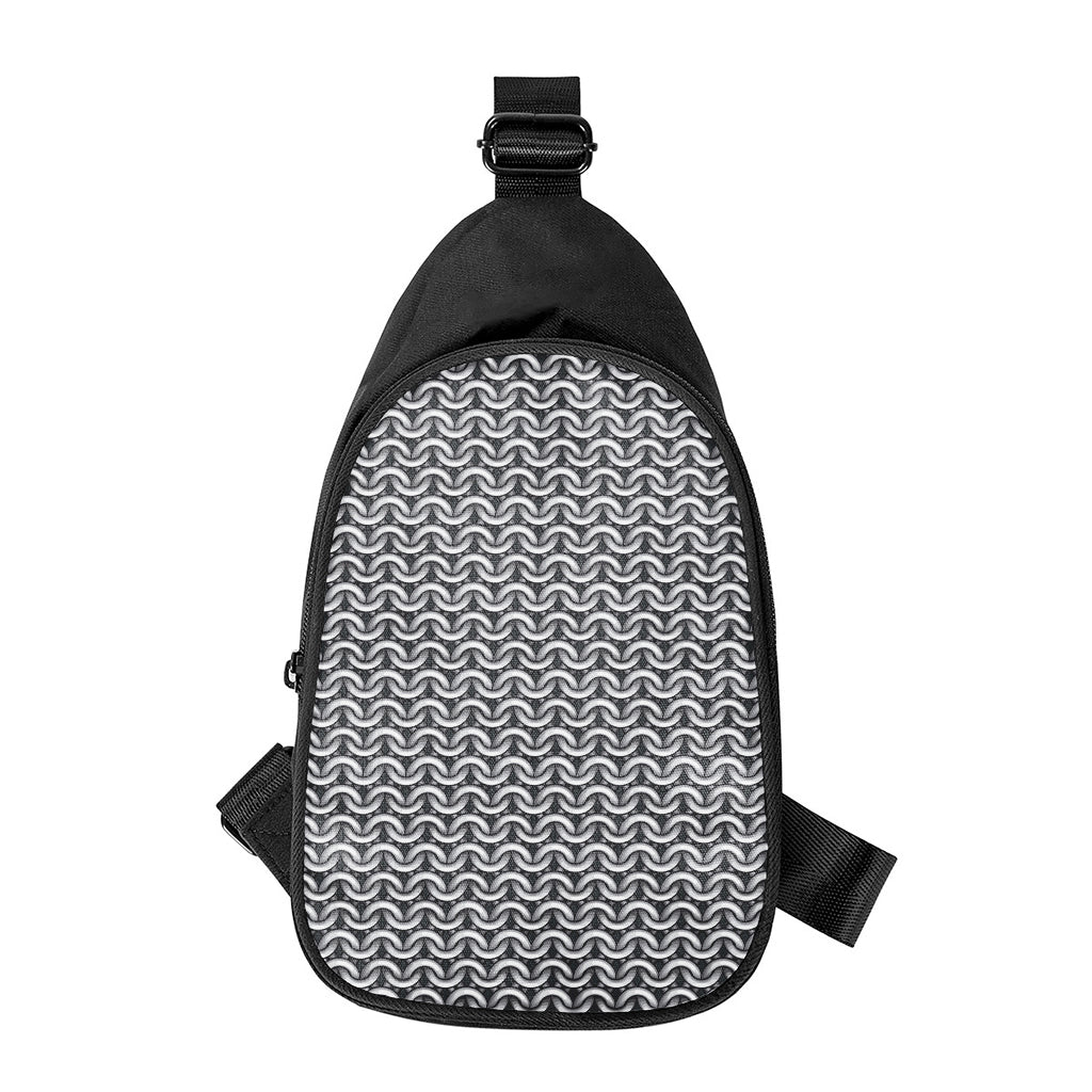 Chainmail Print Chest Bag