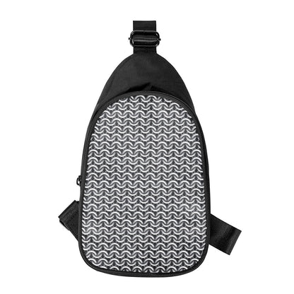 Chainmail Print Chest Bag