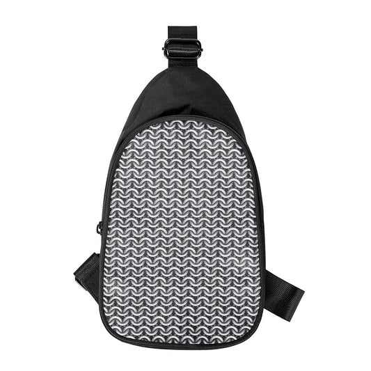 Chainmail Print Chest Bag