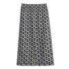 Chainmail Print Cotton Front Slit Maxi Skirt