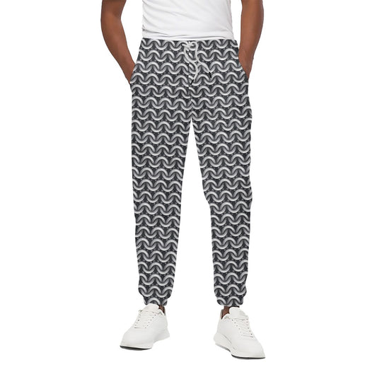 Chainmail Print Cotton Pants