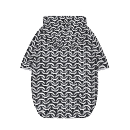 Chainmail Print Dog Zip Up Hoodie