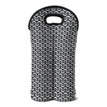 Chainmail Print Double Neoprene Wine Tote