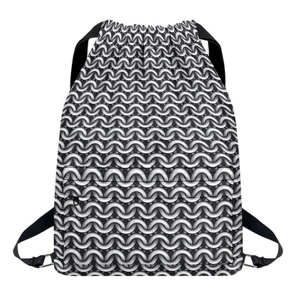 Chainmail Print Drawstring Backpack