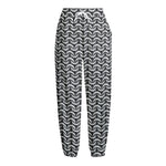 Chainmail Print Fleece Lined Knit Pants