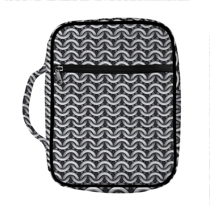 Chainmail Print Front Pocket Bible Bag