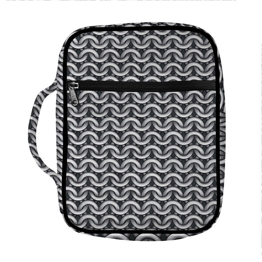 Chainmail Print Front Pocket Bible Bag