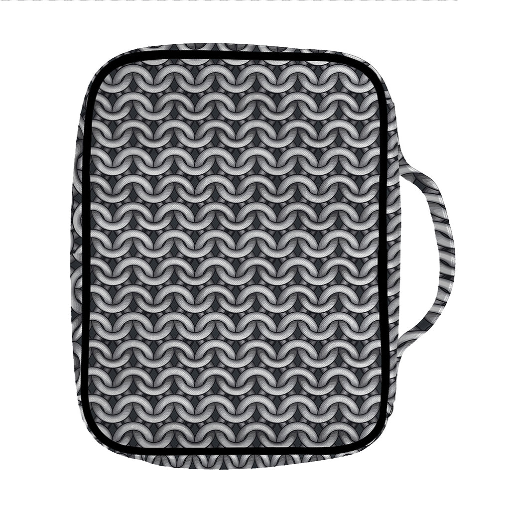 Chainmail Print Front Pocket Bible Bag