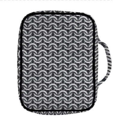 Chainmail Print Front Pocket Bible Bag
