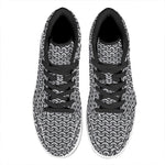 Chainmail Print High Top Leather Sneakers