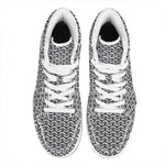 Chainmail Print High Top Leather Sneakers