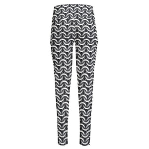 Chainmail Print High-Waisted Pocket Leggings