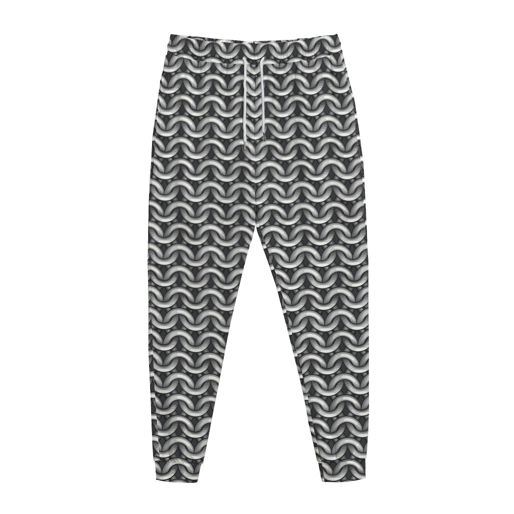 Chainmail Print Jogger Pants