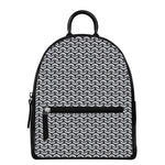 Chainmail Print Leather Backpack