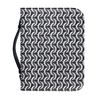 Chainmail Print Leather Bible Cover