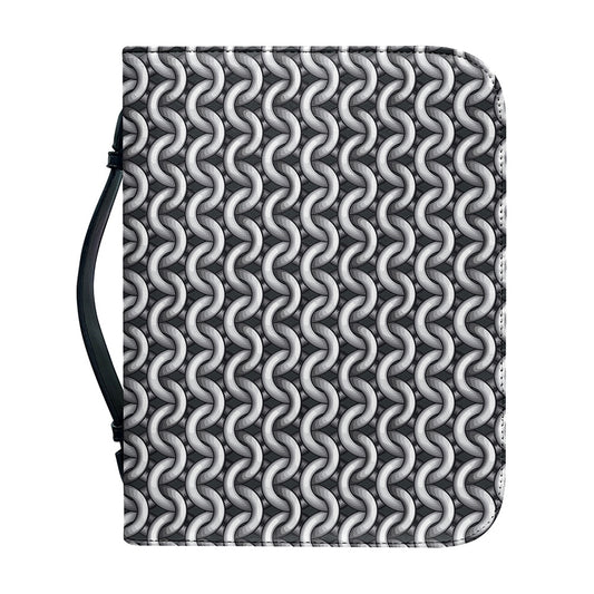 Chainmail Print Leather Bible Cover