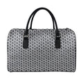 Chainmail Print Leather Duffel Bag
