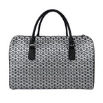 Chainmail Print Leather Duffle Bag