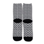 Chainmail Print Long Socks