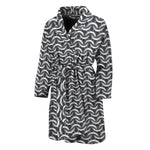 Chainmail Print Men's Bathrobe