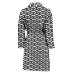 Chainmail Print Men's Bathrobe