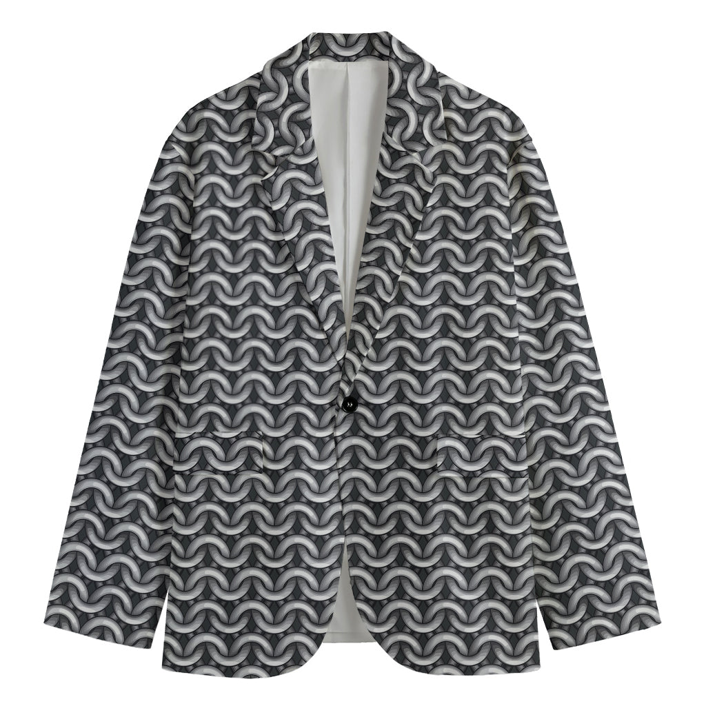 Chainmail Print Men's Blazer