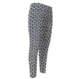 Chainmail Print Men's Compression Pants