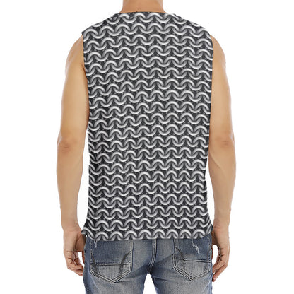 Chainmail Print Men's Fitness Tank Top