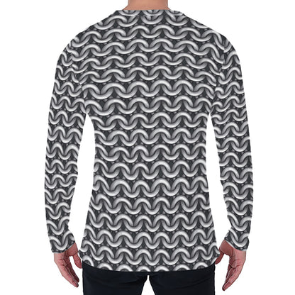 Chainmail Print Men's Long Sleeve T-Shirt