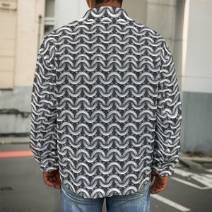 Chainmail Print Men's Shirt Jacket