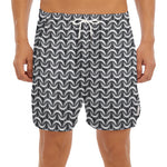 Chainmail Print Men's Split Running Shorts
