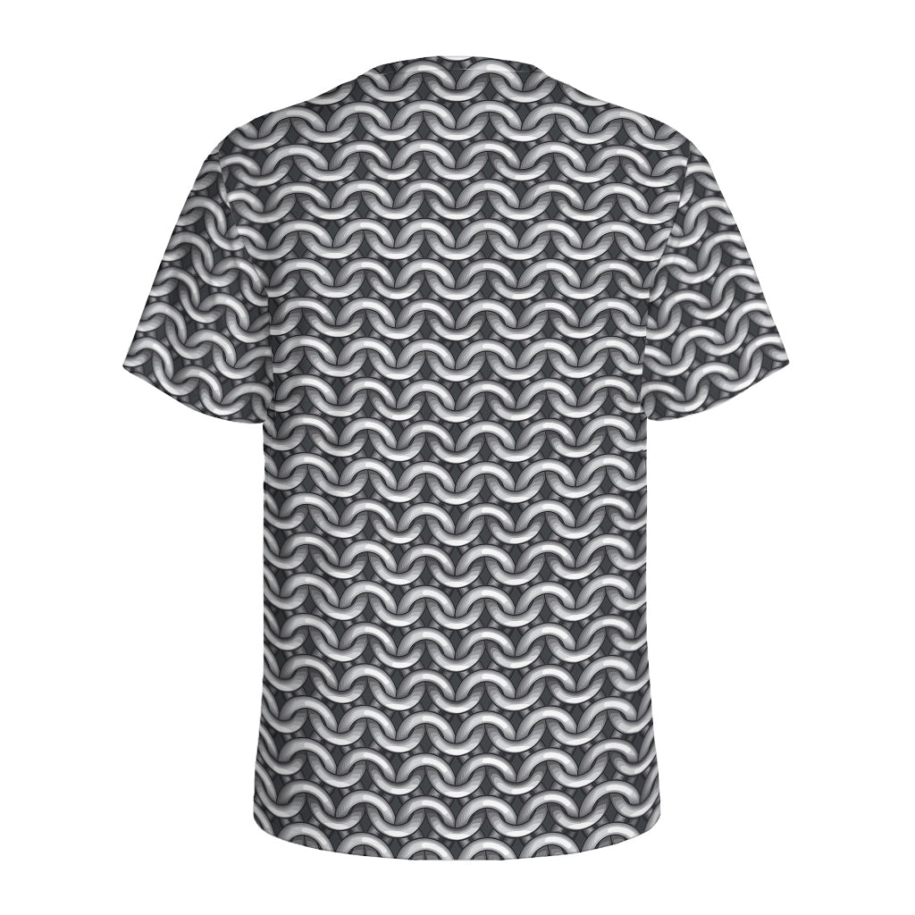 Chainmail Print Men's Sports T-Shirt