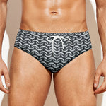 Chainmail Print Men's Swim Briefs