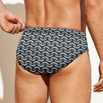 Chainmail Print Men's Swim Briefs