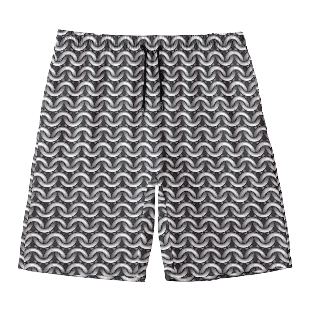 Chainmail Print Men's Swim Trunks