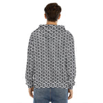 Chainmail Print Men's Velvet Pullover Hoodie