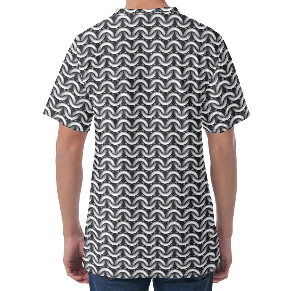 Chainmail Print Men's Velvet T-Shirt