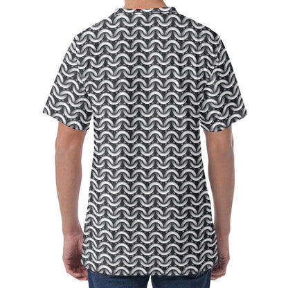 Chainmail Print Men's Velvet T-Shirt