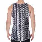 Chainmail Print Men's Velvet Tank Top