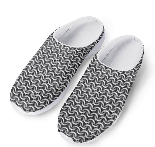 Chainmail Print Mesh Casual Shoes