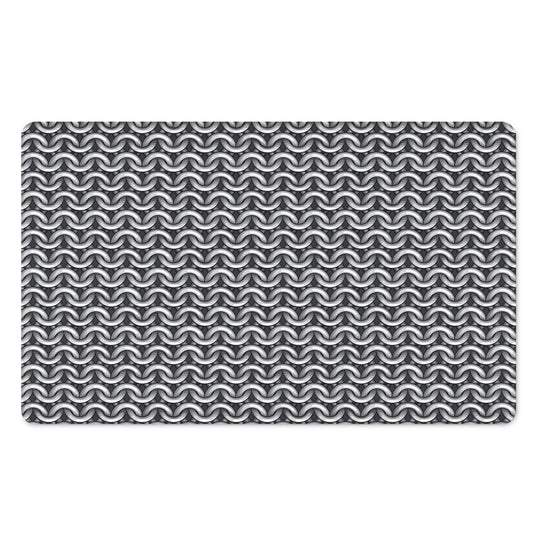 Chainmail Print Polyester Doormat