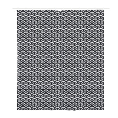 Chainmail Print Polyester Shower Curtain