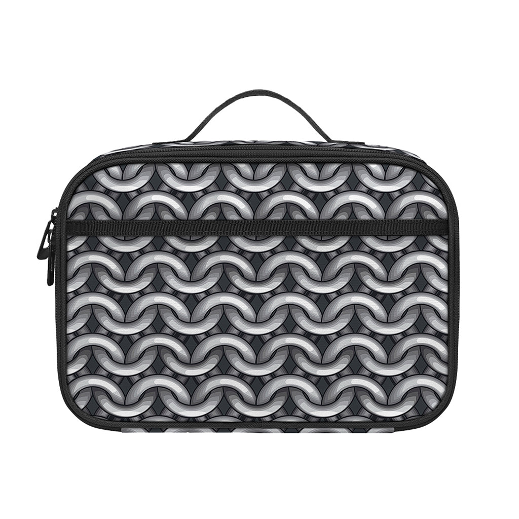 Chainmail Print Portable Lunch Bag