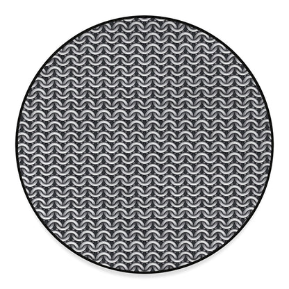 Chainmail Print Round Floor Mat