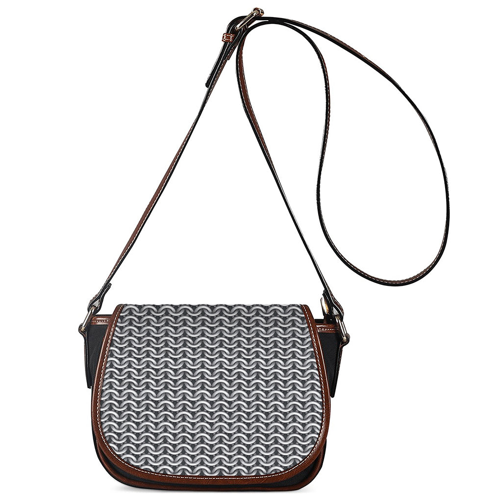Chainmail Print Saddle Bag