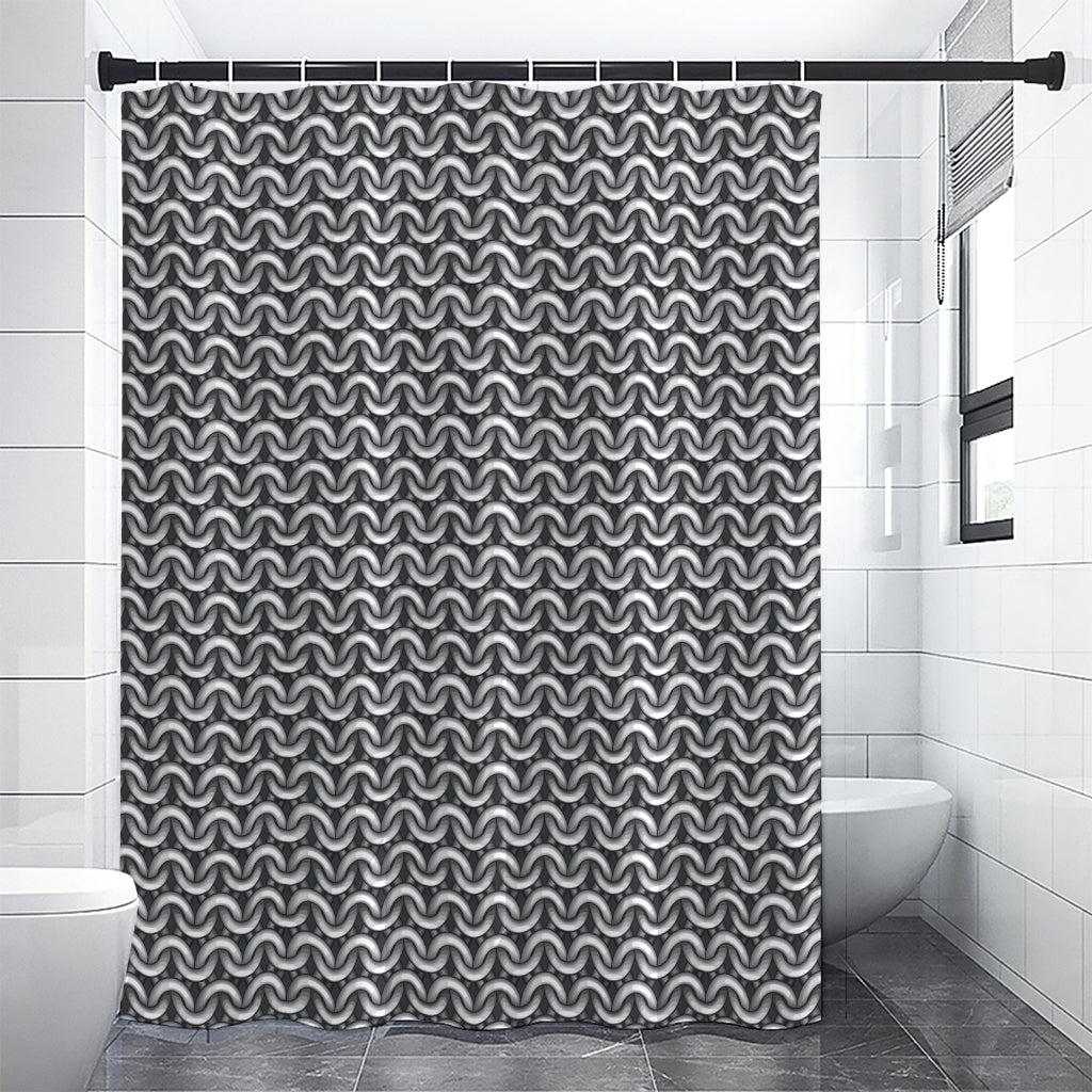 Chainmail Print Shower Curtain