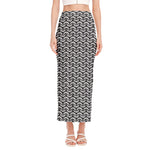 Chainmail Print Side Slit Maxi Skirt