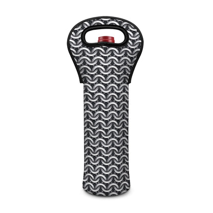 Chainmail Print Single Neoprene Wine Tote