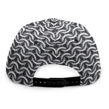 Chainmail Print Snapback Cap