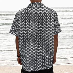 Chainmail Print Textured Short Sleeve Shirt